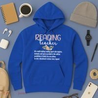 Reading Teacher Definition School Book Reading Specialist Gift Hoodie thumb 3