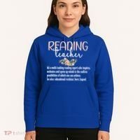 Reading Teacher Definition School Book Reading Specialist Gift Hoodie thumb 5