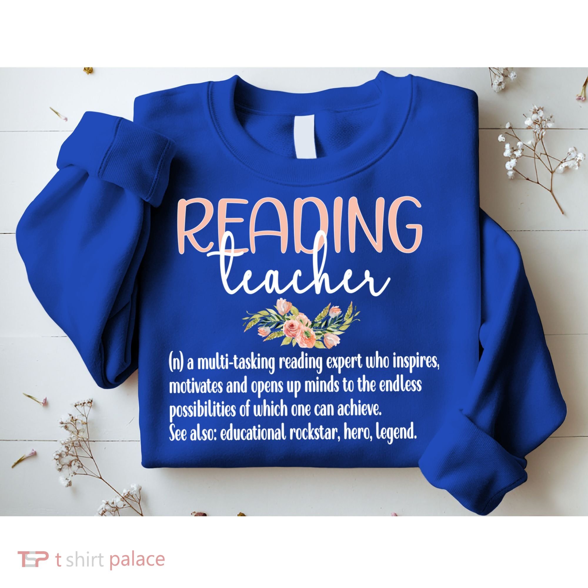 Reading Teacher Definition School Book Reading Specialist Gift Sweatshirt