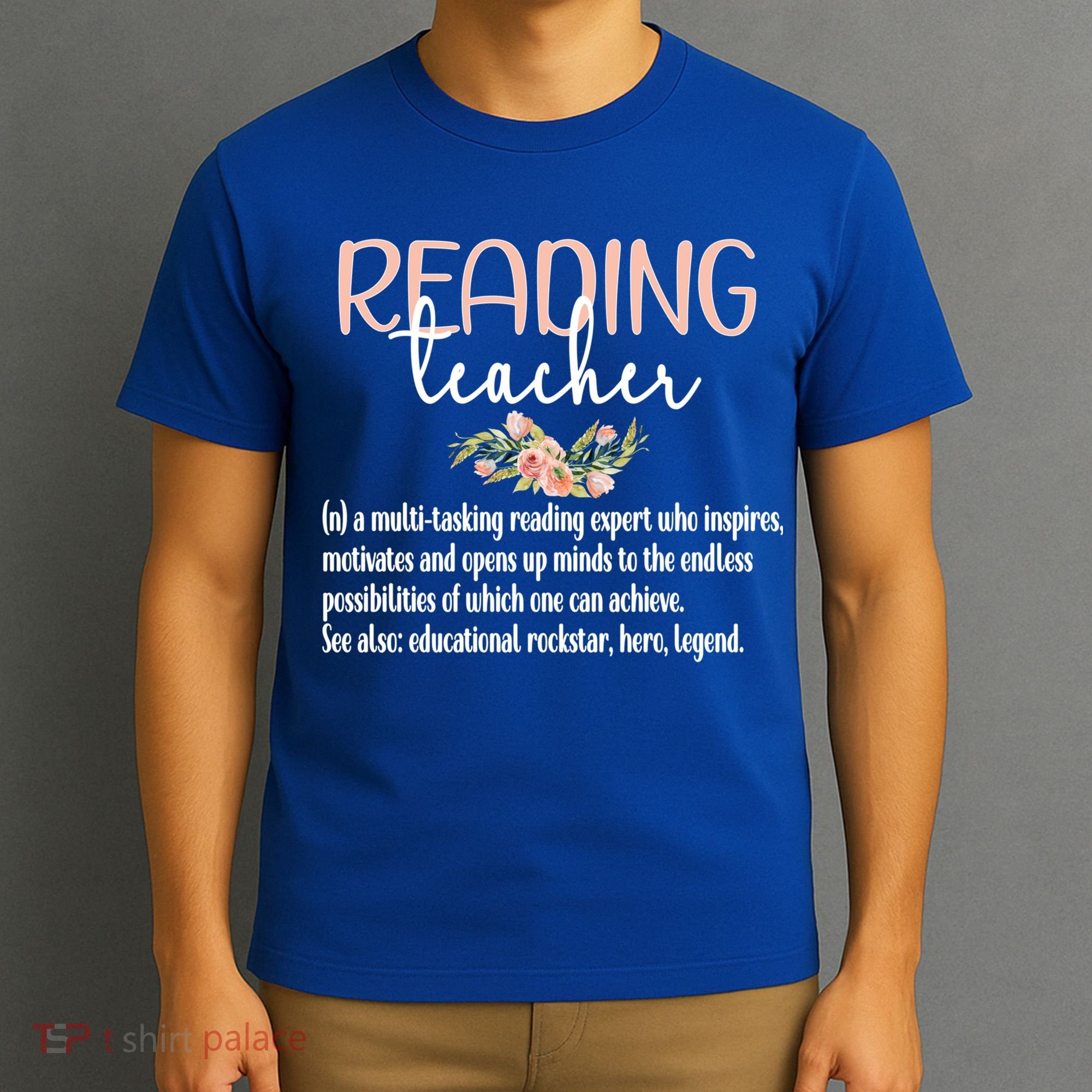 Reading Teacher Definition School Book Reading Specialist Gift T-Shirt