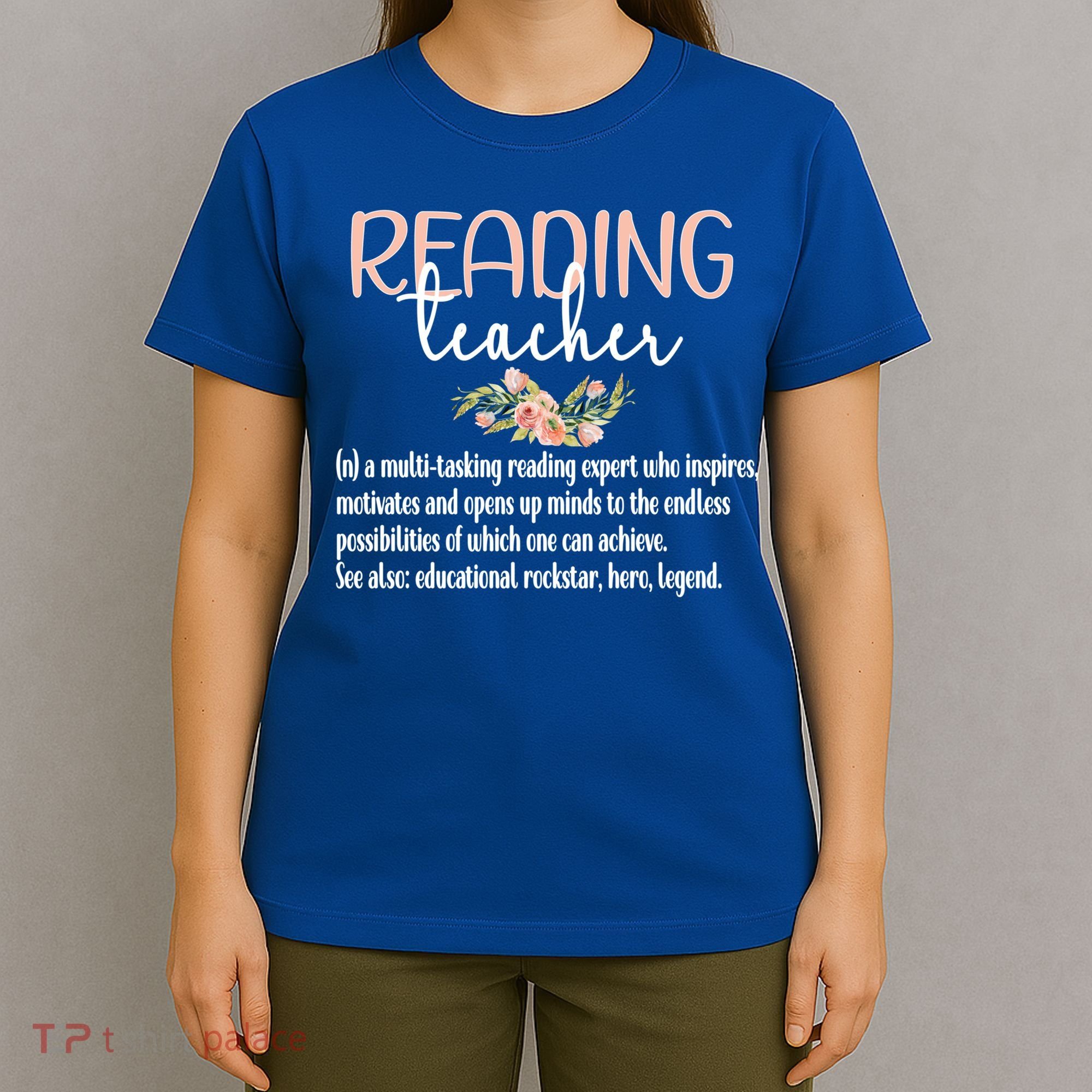 Reading Teacher Definition School Book Reading Specialist Gift T-Shirt