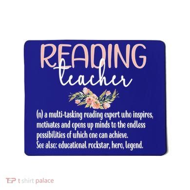 Reading Teacher Definition School Book Reading Specialist Gift Mousepad