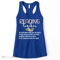 Reading Teacher Definition School Book Reading Specialist Gift Women's Tank Top thumb 0