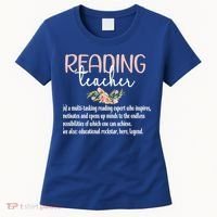 Reading Teacher Definition School Book Reading Specialist Gift Women's T-Shirt thumb 0