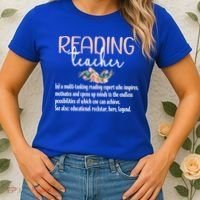 Reading Teacher Definition School Book Reading Specialist Gift Women's T-Shirt thumb 2
