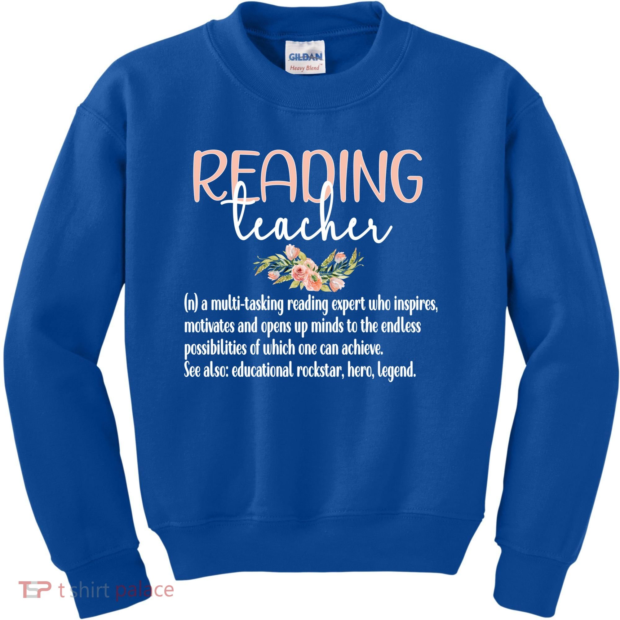 Reading Teacher Definition School Book Reading Specialist Gift Kids Sweatshirt
