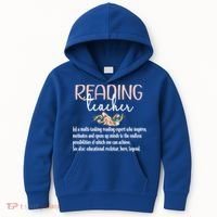 Reading Teacher Definition School Book Reading Specialist Gift Kids Hoodie thumb 0