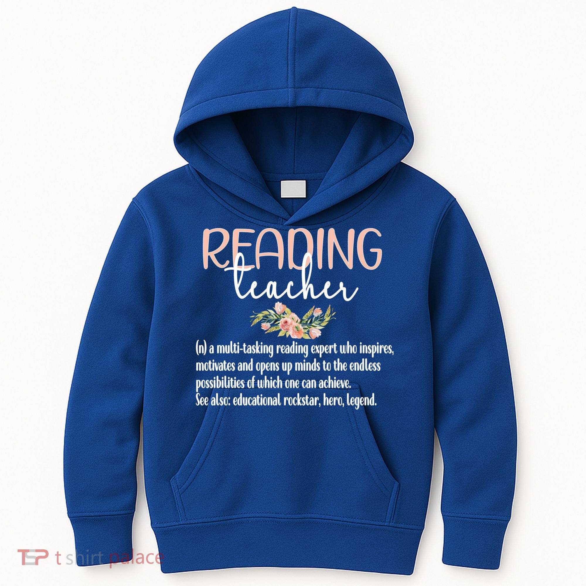 Reading Teacher Definition School Book Reading Specialist Gift Kids Hoodie