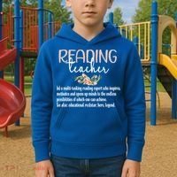Reading Teacher Definition School Book Reading Specialist Gift Kids Hoodie thumb 2