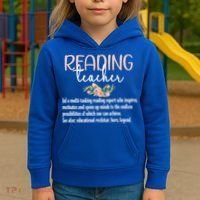 Reading Teacher Definition School Book Reading Specialist Gift Kids Hoodie thumb 3