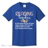 Reading Teacher Definition School Book Reading Specialist Gift Kids T-Shirt thumb 0
