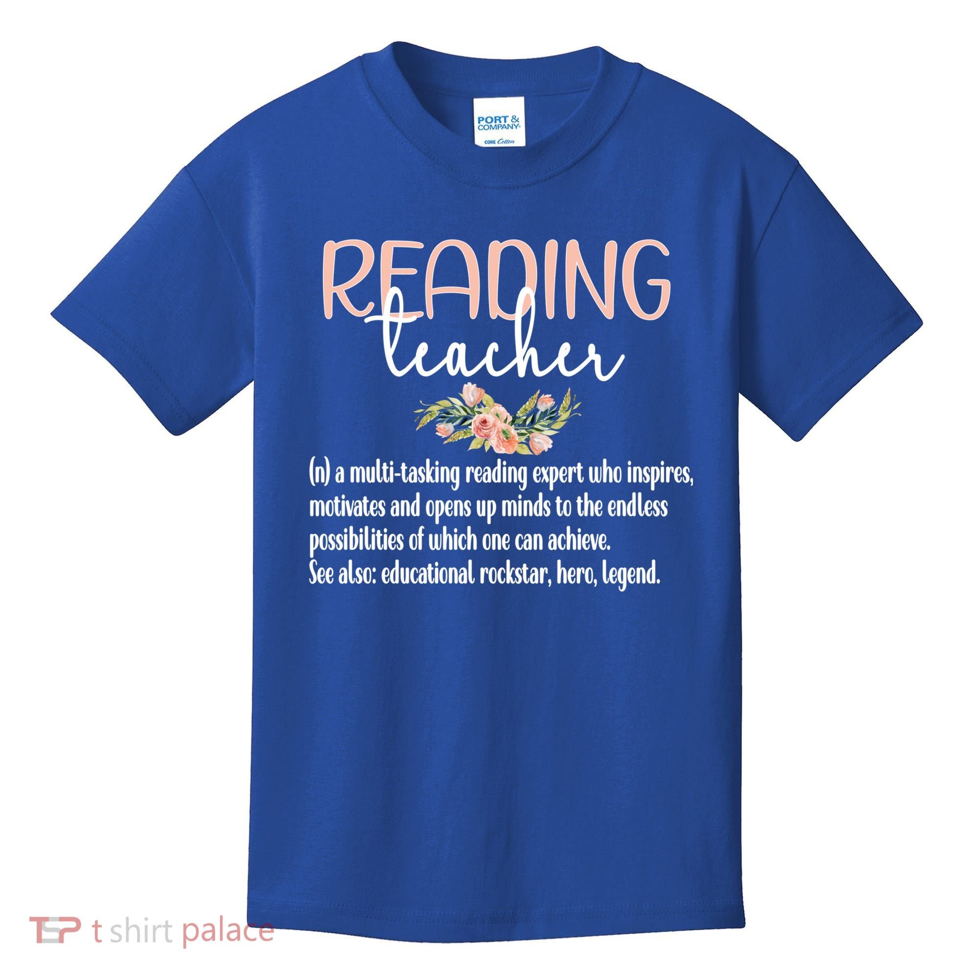 Reading Teacher Definition School Book Reading Specialist Gift Kids T-Shirt