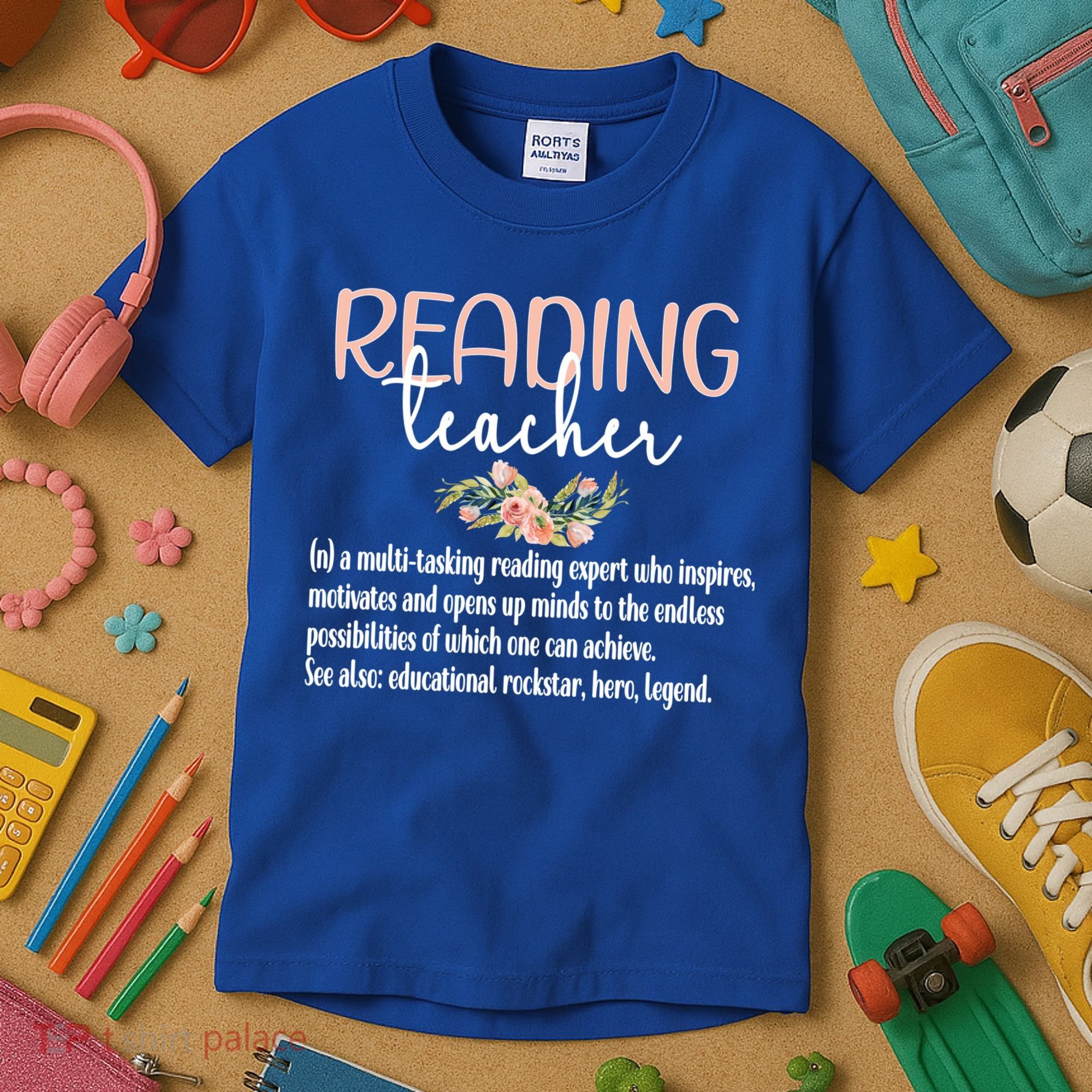 Reading Teacher Definition School Book Reading Specialist Gift Kids T-Shirt