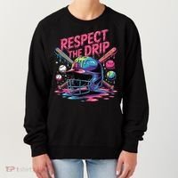Respect The Drip Baseball Bat Ice Cream Drip Women's Sweatshirt thumb 0