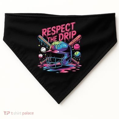 Respect The Drip Baseball Bat Ice Cream Drip USA-Made Doggie Bandana