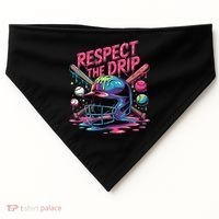 Respect The Drip Baseball Bat Ice Cream Drip USA-Made Doggie Bandana thumb 0
