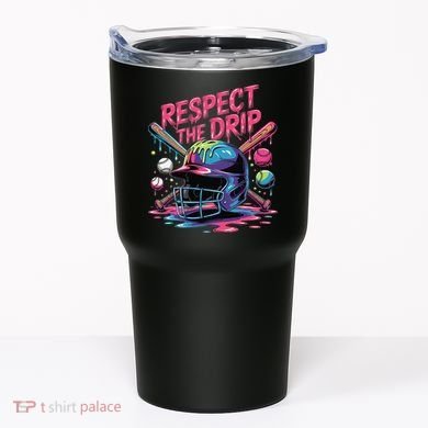 Respect The Drip Baseball Bat Ice Cream Drip Tumbler