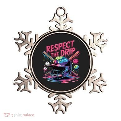 Respect The Drip Baseball Bat Ice Cream Drip Ornament
