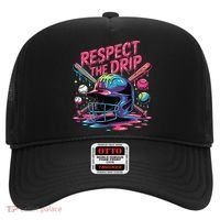 Respect The Drip Baseball Bat Ice Cream Drip Hat thumb 0