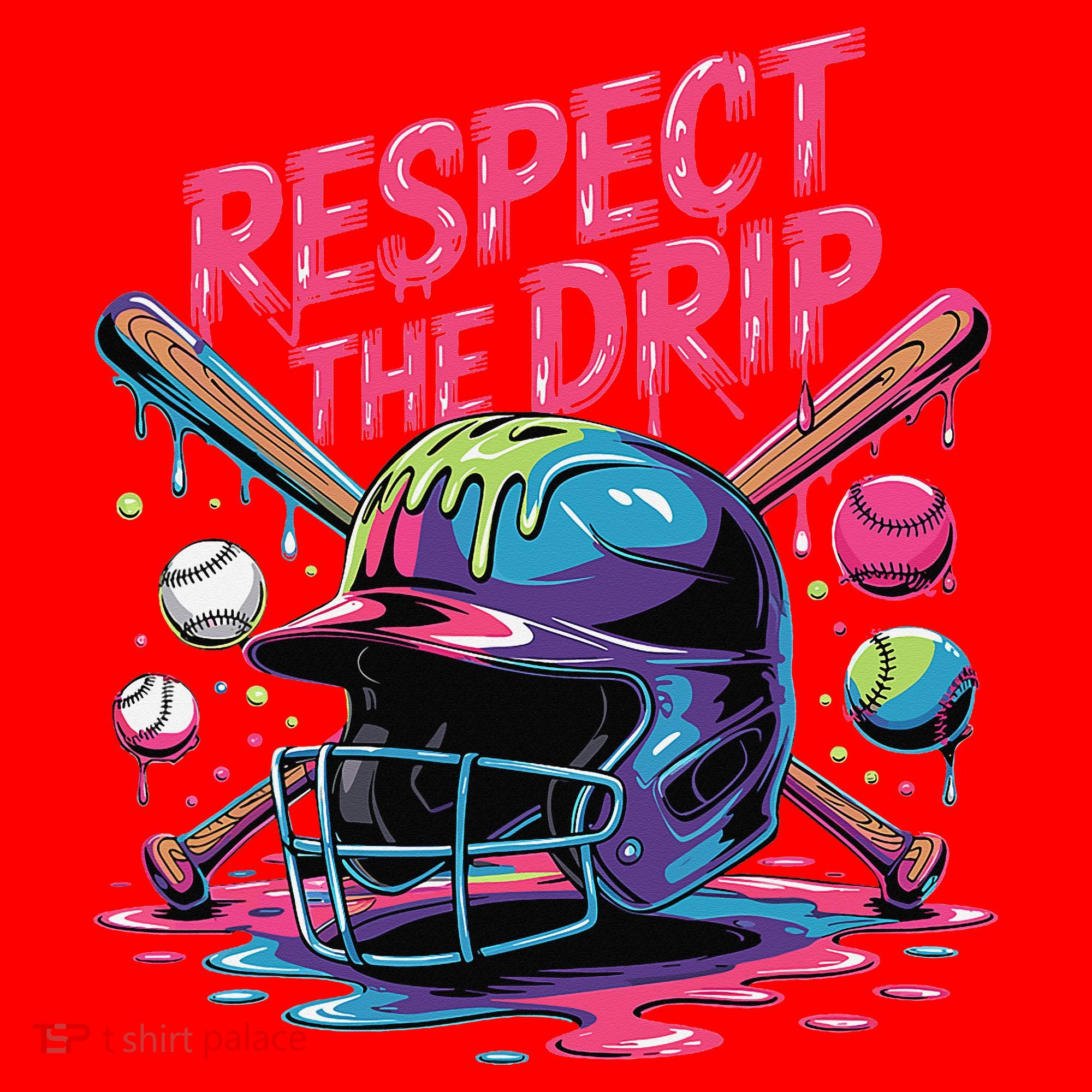 Respect The Drip Baseball Bat Ice Cream Drip Santa Hat