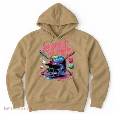 Respect The Drip Baseball Bat Ice Cream Drip Hoodie