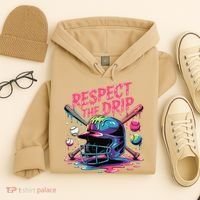 Respect The Drip Baseball Bat Ice Cream Drip Hoodie thumb 4
