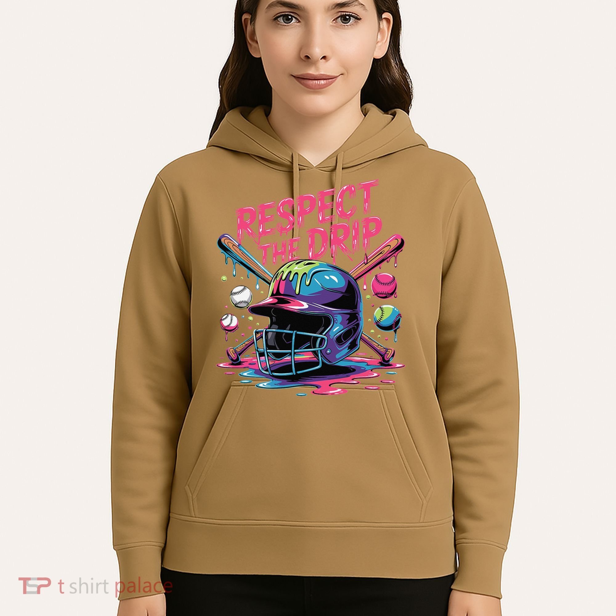 Respect The Drip Baseball Bat Ice Cream Drip Hoodie