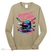 Respect The Drip Baseball Bat Ice Cream Drip Long Sleeve Shirt thumb 0