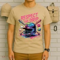 Respect The Drip Baseball Bat Ice Cream Drip T-Shirt thumb 6