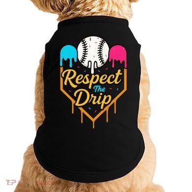 Respect The Drip Baseball Ice Cream Home Plate Doggie Tank