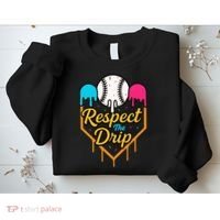 Respect The Drip Baseball Ice Cream Home Plate Sweatshirt thumb 2