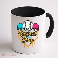 Respect The Drip Baseball Ice Cream Home Plate Coffee Mug thumb 1
