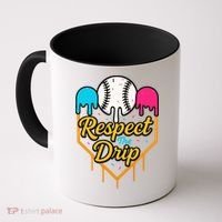 Respect The Drip Baseball Ice Cream Home Plate Coffee Mug thumb 0