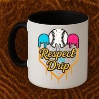 Respect The Drip Baseball Ice Cream Home Plate Coffee Mug thumb 2
