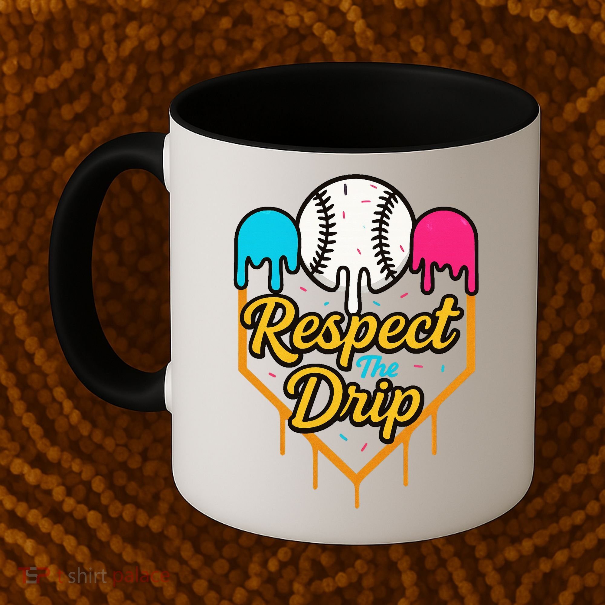 Respect The Drip Baseball Ice Cream Home Plate Coffee Mug