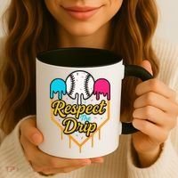 Respect The Drip Baseball Ice Cream Home Plate Coffee Mug thumb 3