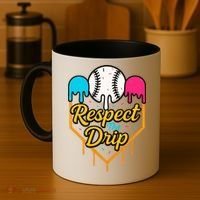 Respect The Drip Baseball Ice Cream Home Plate Coffee Mug thumb 4
