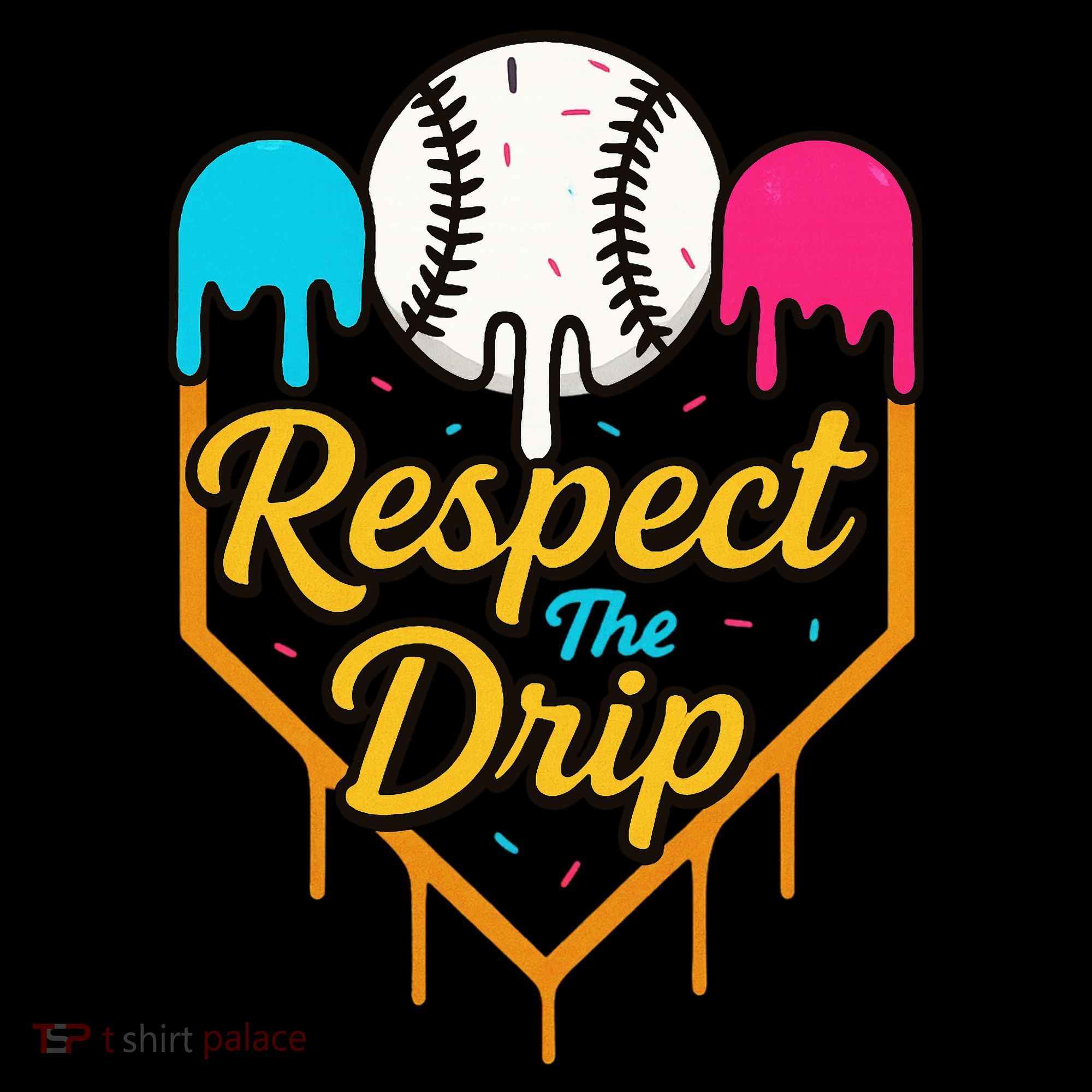 Respect The Drip Baseball Ice Cream Home Plate Coffee Mug