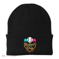 Respect The Drip Baseball Ice Cream Home Plate Beanie thumb 0