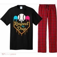 Respect The Drip Baseball Ice Cream Home Plate Pajama Set thumb 0