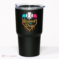 Respect The Drip Baseball Ice Cream Home Plate Tumbler thumb 0