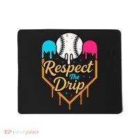 Respect The Drip Baseball Ice Cream Home Plate Mousepad thumb 0