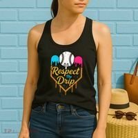 Respect The Drip Baseball Ice Cream Home Plate Women's Tank Top thumb 2