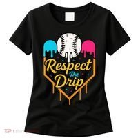 Respect The Drip Baseball Ice Cream Home Plate Women's T-Shirt thumb 0