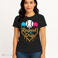 Respect The Drip Baseball Ice Cream Home Plate Women's T-Shirt thumb 4