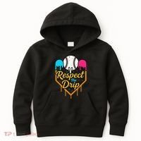 Respect The Drip Baseball Ice Cream Home Plate Kids Hoodie thumb 0