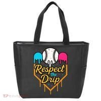 Respect The Drip Baseball Ice Cream Home Plate Tote Bag thumb 0