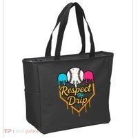 Respect The Drip Baseball Ice Cream Home Plate Tote Bag thumb 2
