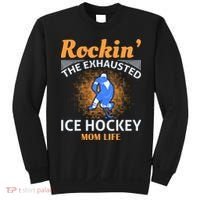 Rockin' The Exhausted Ice Hockey Mom Life Sweatshirt thumb 0