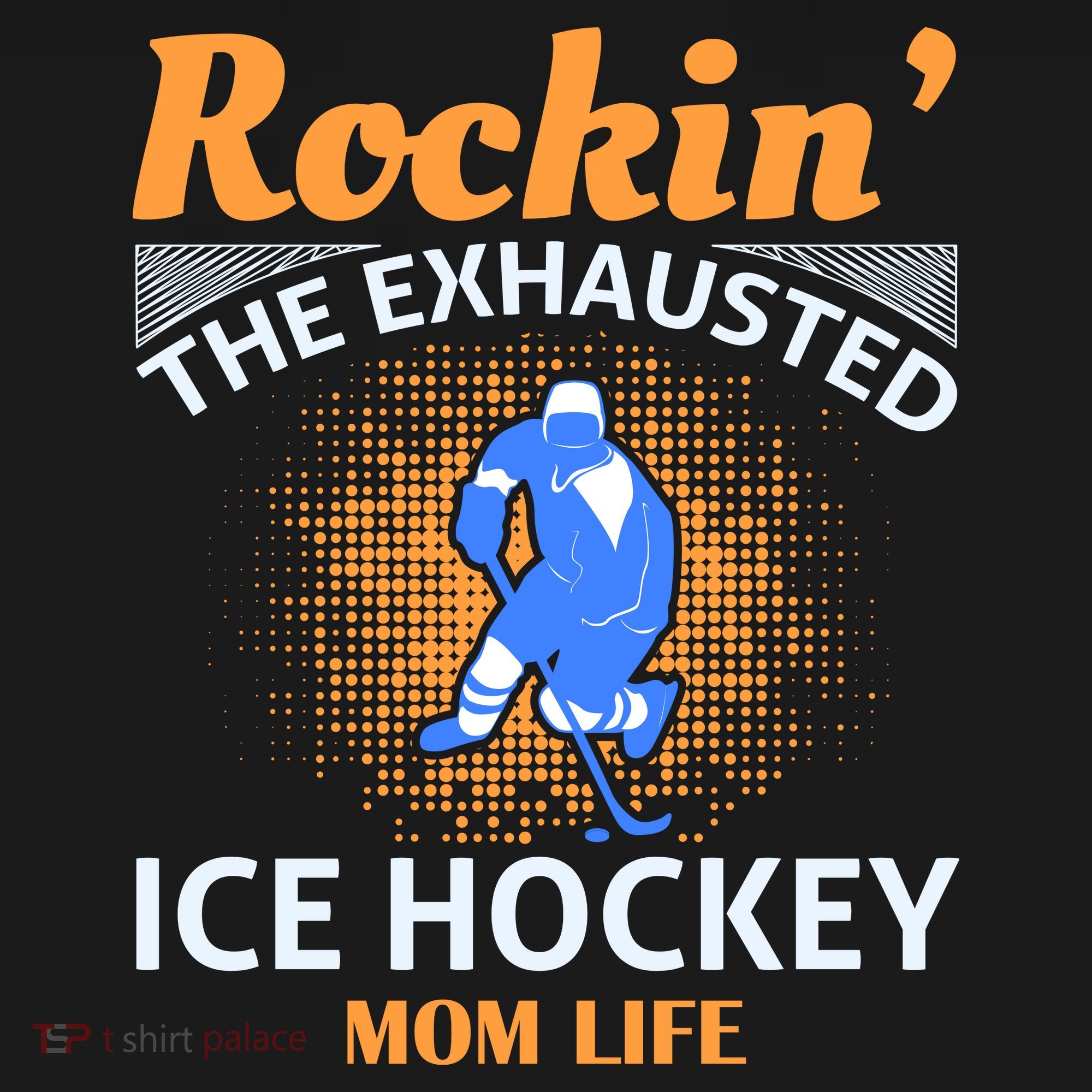 Rockin' The Exhausted Ice Hockey Mom Life Sweatshirt